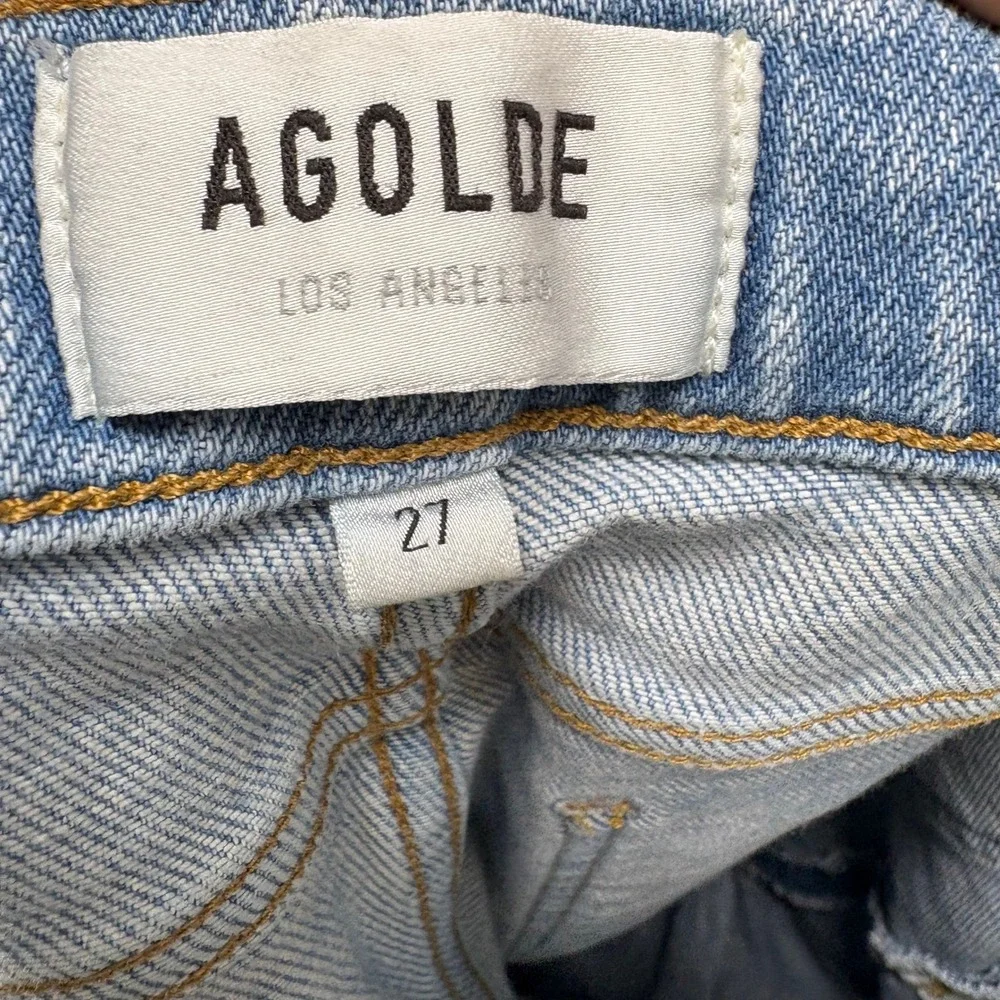 Agolde Nico High Rise Slim Fit Skinny Jeans Women's Size 27 Light Wash